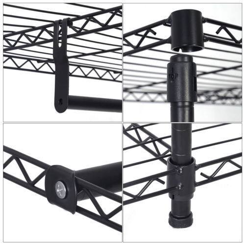 Alt View 5. Costway - Costway 48"x18"x71" Closet Organizer Garment Rack Portable Clothes Hanger Home Shelf - Black.