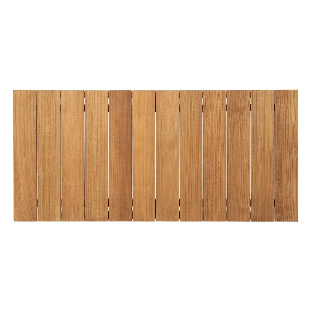 Left. Modway - Bayport Outdoor Patio Teak Coffee Table - Brown.