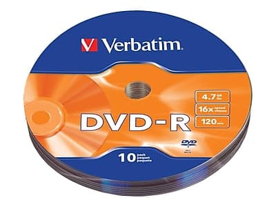 Verbatim - DVD-R, 16x, 4.7GB, 10/Pack (97901) - Blue/Orange