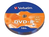 Verbatim
DVD-R
4.7 GB
16x speed
120 min
10 pack