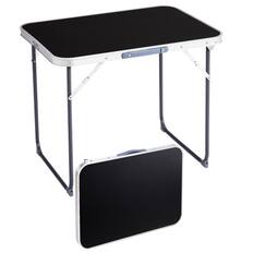 Front. Winado - 2.3FT Portable Folding Camping Table Aluminum with Carrying Handle Lightweight for Indoor Outdoor Party Picnic Camping - Black.