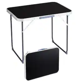 Winado - 2.3FT Portable Folding Camping Table Aluminum with Carrying Handle Lightweight for Indoor Outdoor Party Picnic Camping - Black