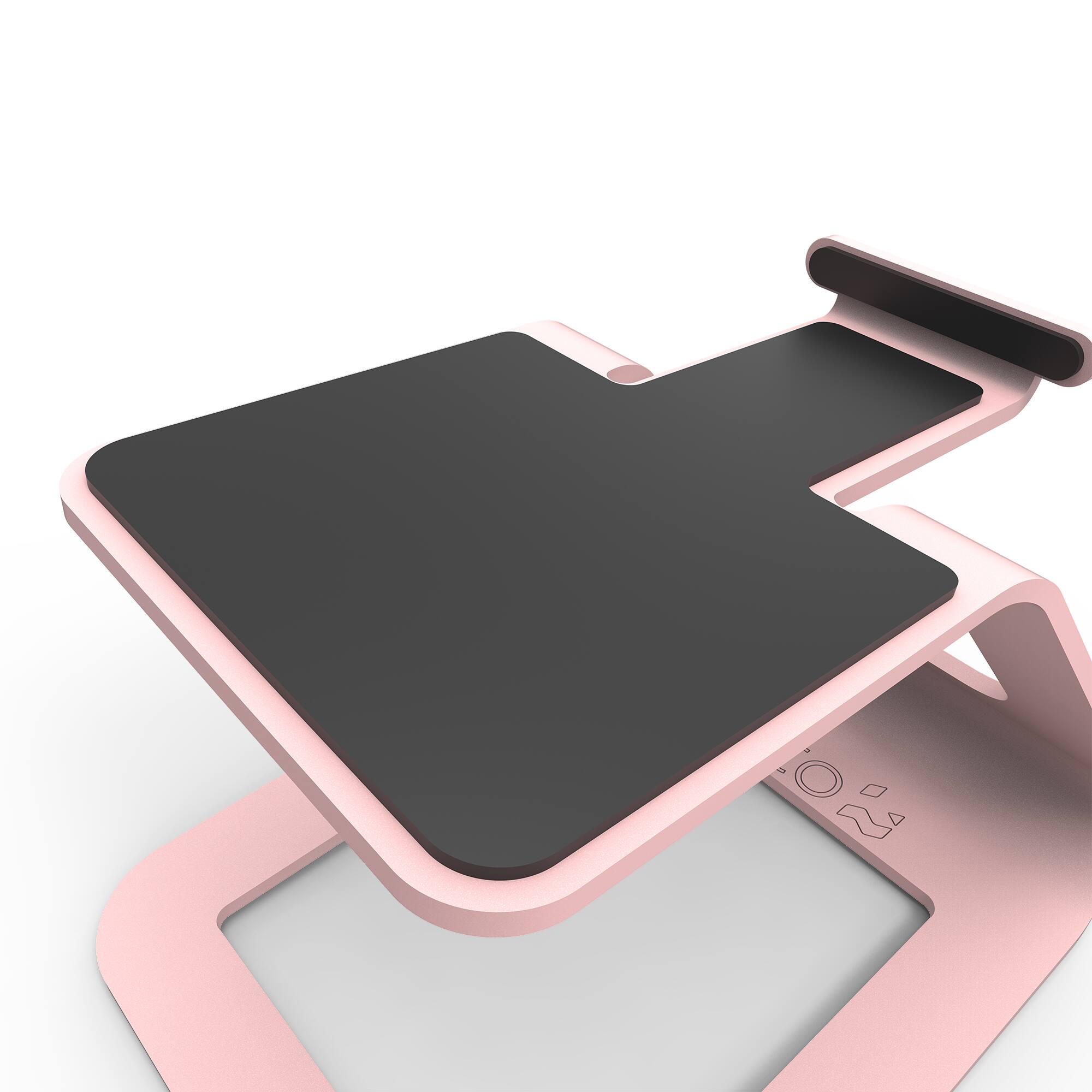 Back. Kanto - Elevated Desktop Speaker Stands for Small Speakers, Pair - Pink.