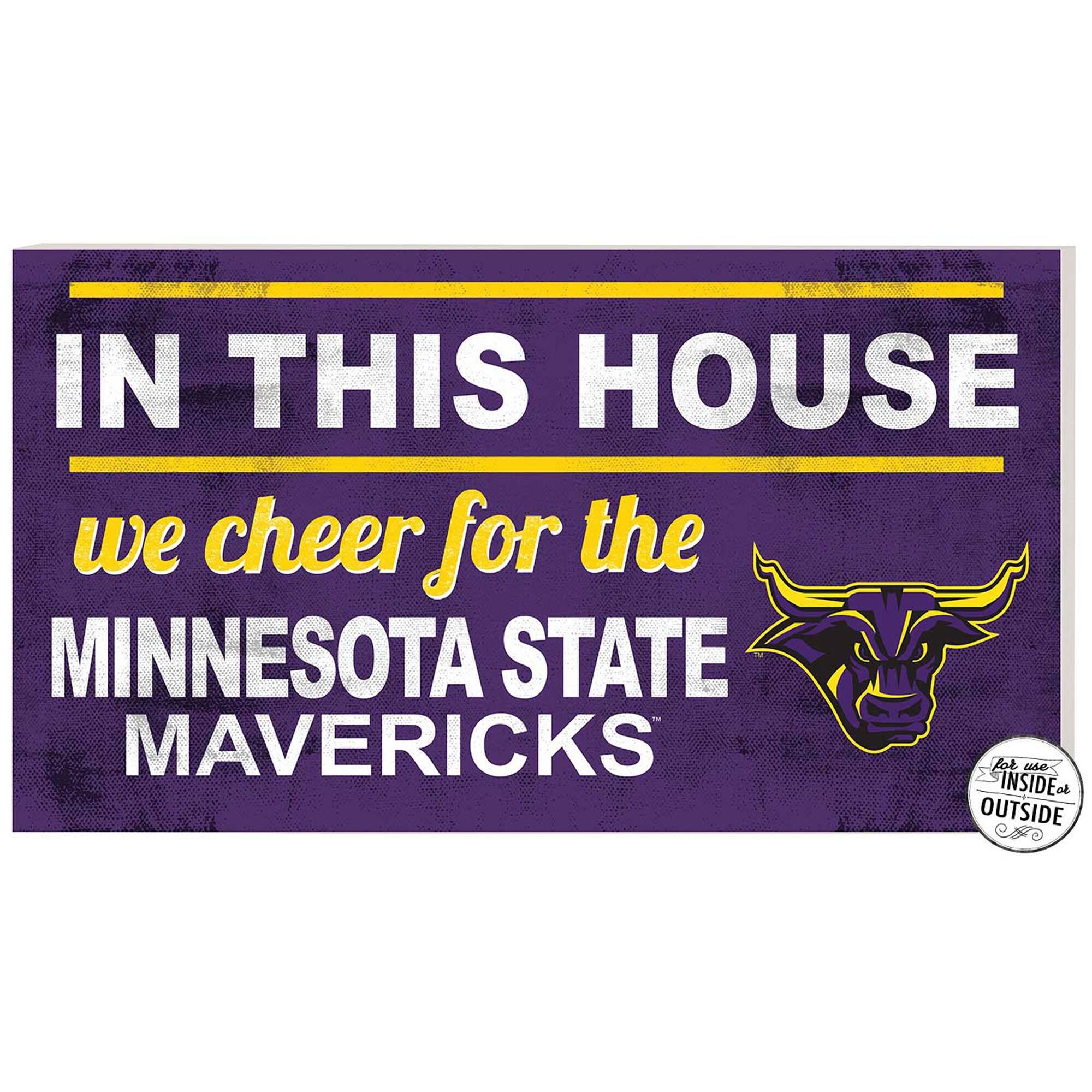 Purple Minnesota State Mavericks 11'' x 20'' Indoor/Outdoor In This House Sign