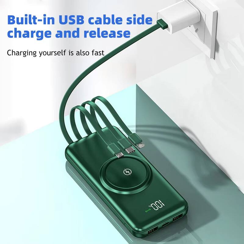 Built-in USB cable side charge and release

Charging yourself is also fast