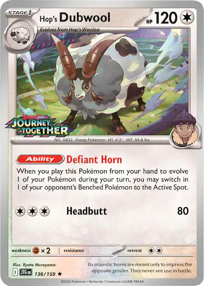 Pokmon TCG: SV09 Promo Card (Hop's Dubwool) 80-10093-101 - Best Buy Pokmon TCG: SV09 Promo Card (Hop's Dubwool) 80-10093-101 - Best Buy