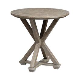 Liberty Furniture Industries - Parkland Falls Round End Table in Weathered Taupe - Brown
