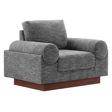 Front. Modway - Oasis Upholstered Fabric Armchair by Modway - Gray.