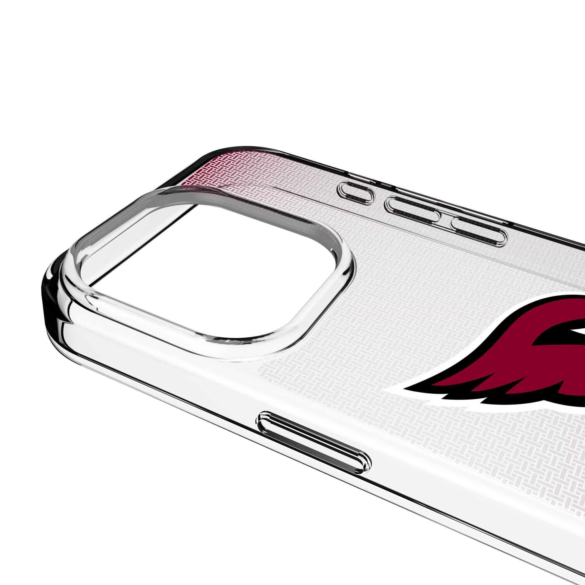 Alt View 2. Keyscaper - Arizona Cardinals Linen Logo iPhone Clear Case - 16e - Multicolor.