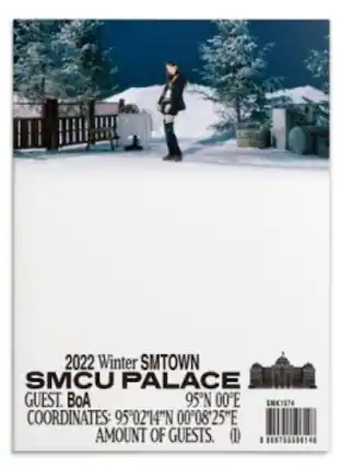 2022 Winter SMTOWN
SMCU PALACE
GUEST: BoA
COORDINATES: 95°02'14"N 00°08'25"E
AMOUNT OF GUESTS: ()
SMK1S74
95N 00E
809755506148