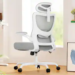Marsail - Ergonomic Office Chair,High Back Mesh Desk Chair with Adjustable Lumbar Support,3D Armrests,90°-120° Recline - Gray
