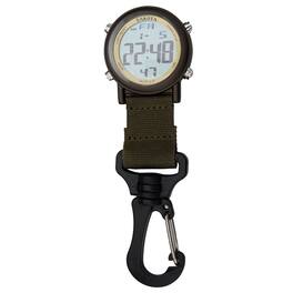 Dakota - Digital Clip, Timer and Dual Time Watch, Outdoor Gifts for Men and Women, Clip On Watch - Moss