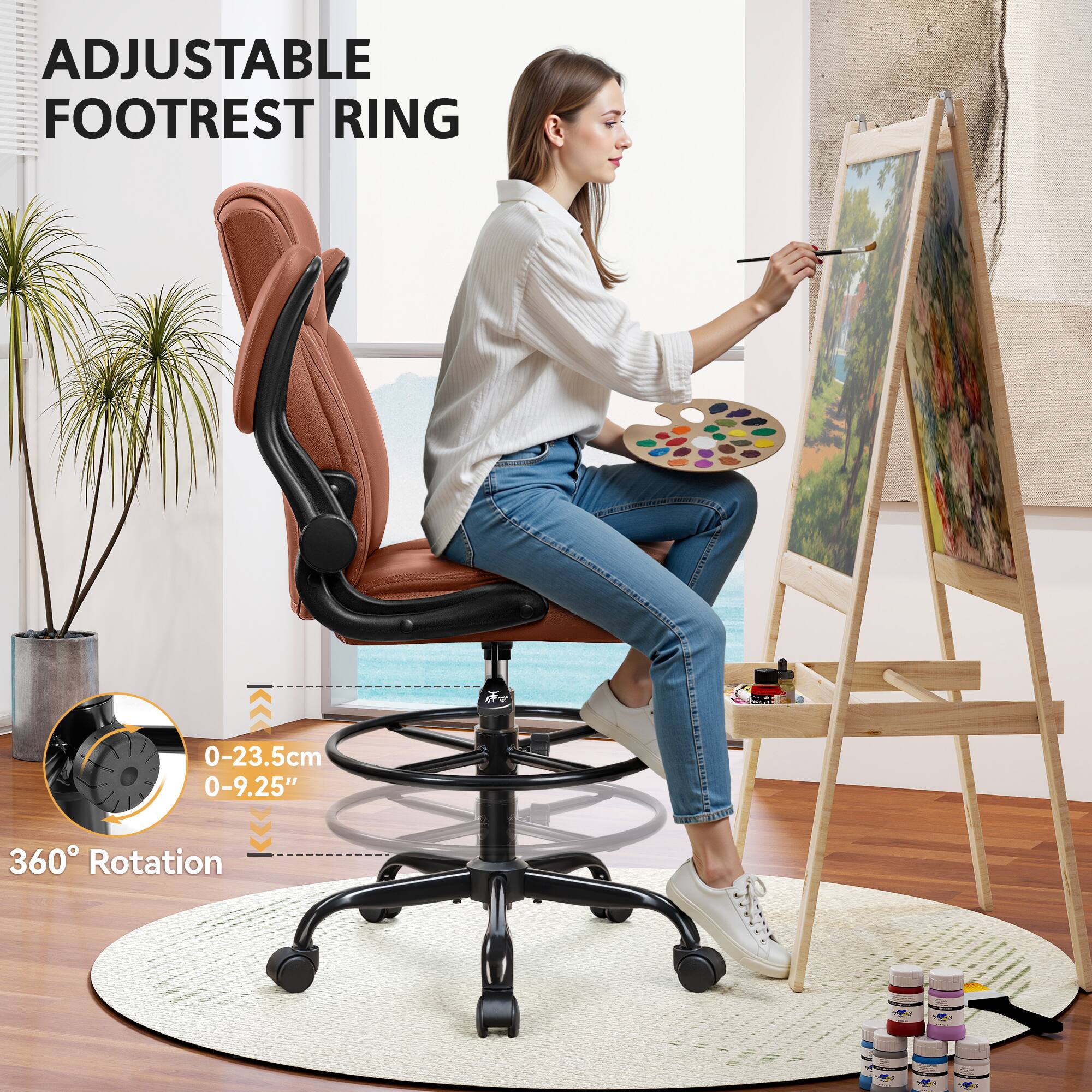 ADJUSTABLE FOOTREST RING  
0-23.5cm 0-9.25"  
360° Rotation