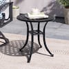 Front. Crestlive Products - Crestlive Products 20in Cast Aluminum Patio Coffee Side Round Outdoor Bistro Table - Black.