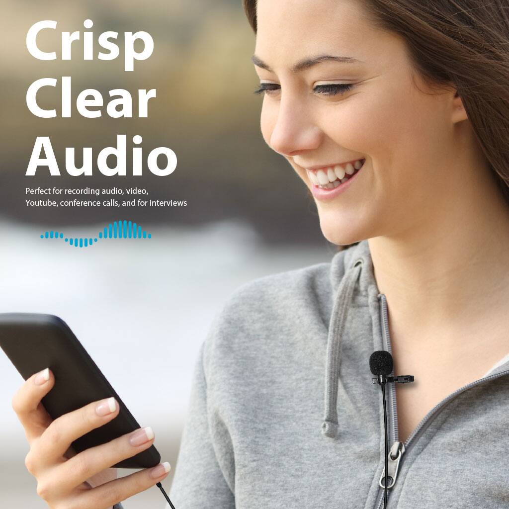 Crisp Clear Audio  
Perfect for recording audio, video, Youtube, conference calls, and for interviews