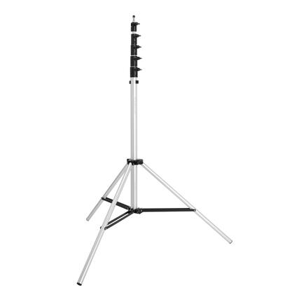 Front. Flashpoint - Flashpoint Pro Heavy-Duty Air-Cushioned Light Stand (Chrome, 15.7').