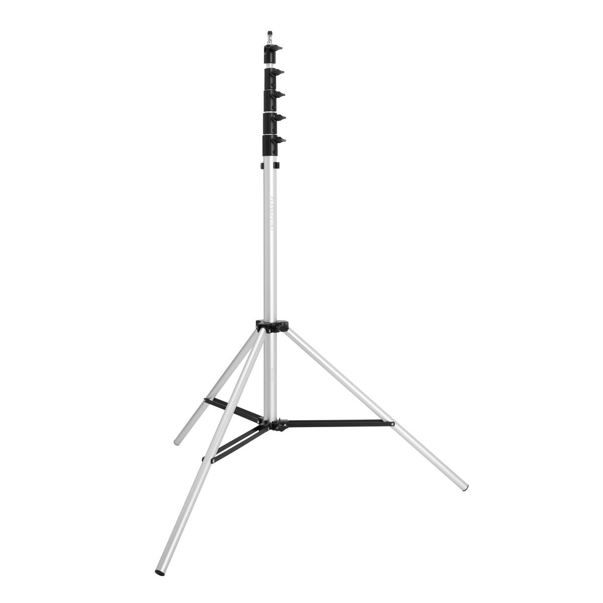 Front. Flashpoint - Flashpoint Pro Heavy-Duty Air-Cushioned Light Stand (Chrome, 15.7').