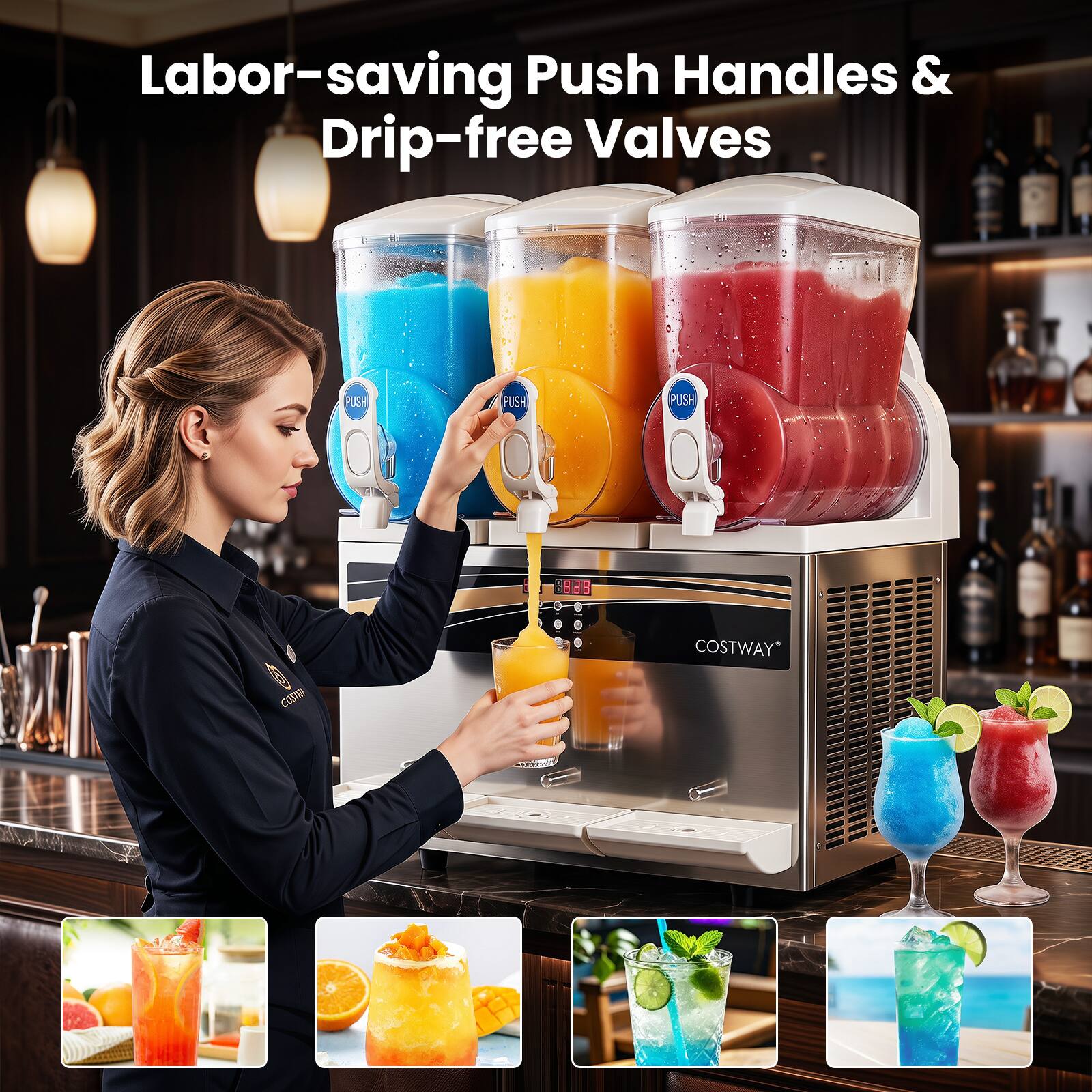 Labor-saving Push Handles & Drip-free Valves

PUSH
PUSH
PUSH

COSTWAY