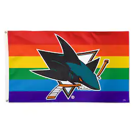 WinCraft - San Jose Sharks 3' x 5' Single-Sided Deluxe Team Pride Flag - Multicolor