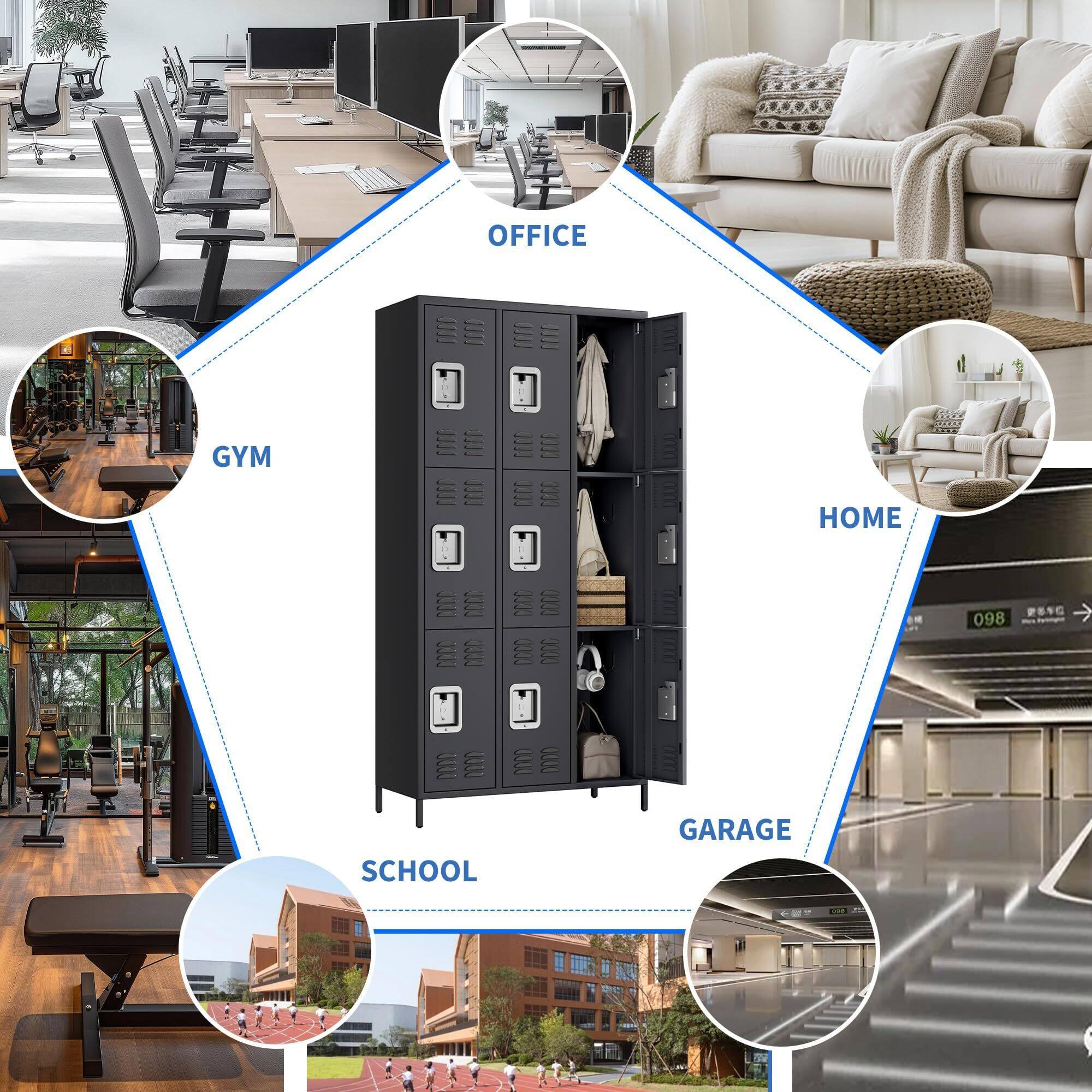 OFFICE  
GYM  
HOME  
SCHOOL  
GARAGE