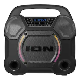 IONI - Ion Isp165b Trailblazer Roar Portable Bluetooth All-weather Speaker With Stereo-link And Led Lights - Black
