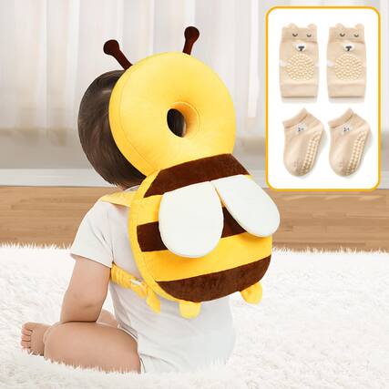 Front. Pacoar Cade - Head Protector Backpack: Alarm Function Adjustable And Ultra-light(bee) - Bee.