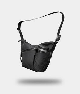 ALPAKA - Flow Satchel Mini 2L Crossbody Bag, Water Resistant Shoulder Bag, Expandable Bottle Pocket, YKK Zippers - Black Axoflux 210D