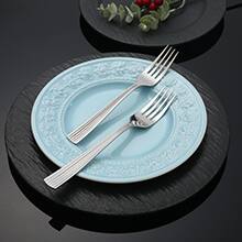 Alt View 6. KOOMADE - KOOMADE Flatware Empire20/ 40/45Pcs Stainless Steel Textured Finish Dishwasher Safe Includes Salad Fork Knife Spoon - 20PCS.