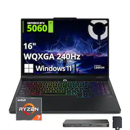 Lenovo - Upgraded - Legion Pro 5 16" 2.5K Gaming Laptop - AMD Ryzen 7 8745HX 2023 - NVIDIA GeForce RTX 5060 - 32GB Memory - 2TB SSD - Eclipse Black