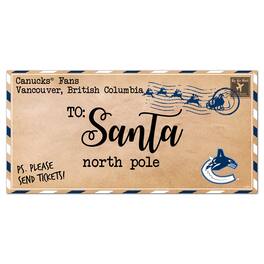 Fan Creations - Vancouver Canucks 6'' x 12'' Letter to Santa Sign - Multicolor