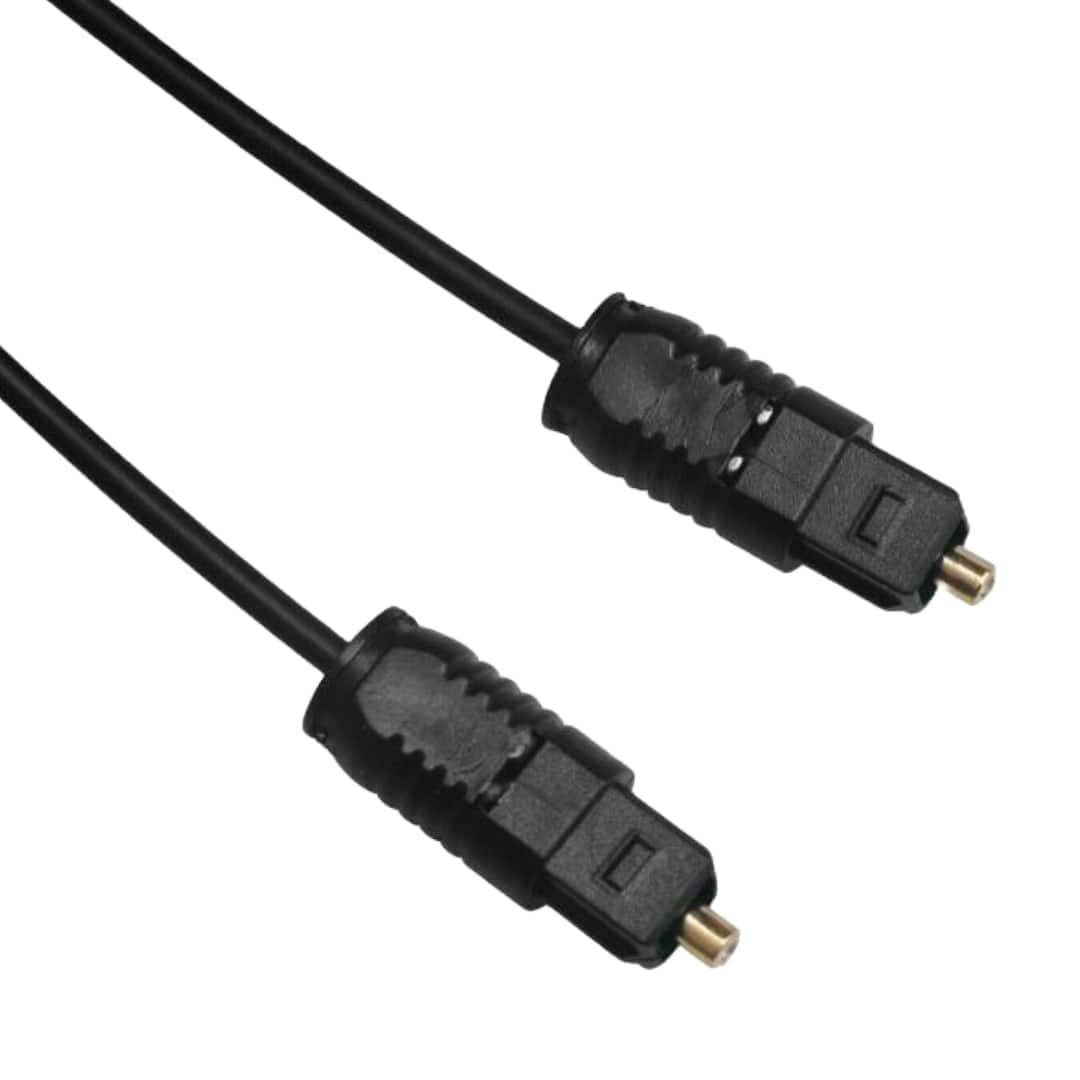 Sanoxy - Gold TOSLink Fiber Optical Optic Digital Audio Cable SPDIF Sound Bar Cord (3 ft) - Black