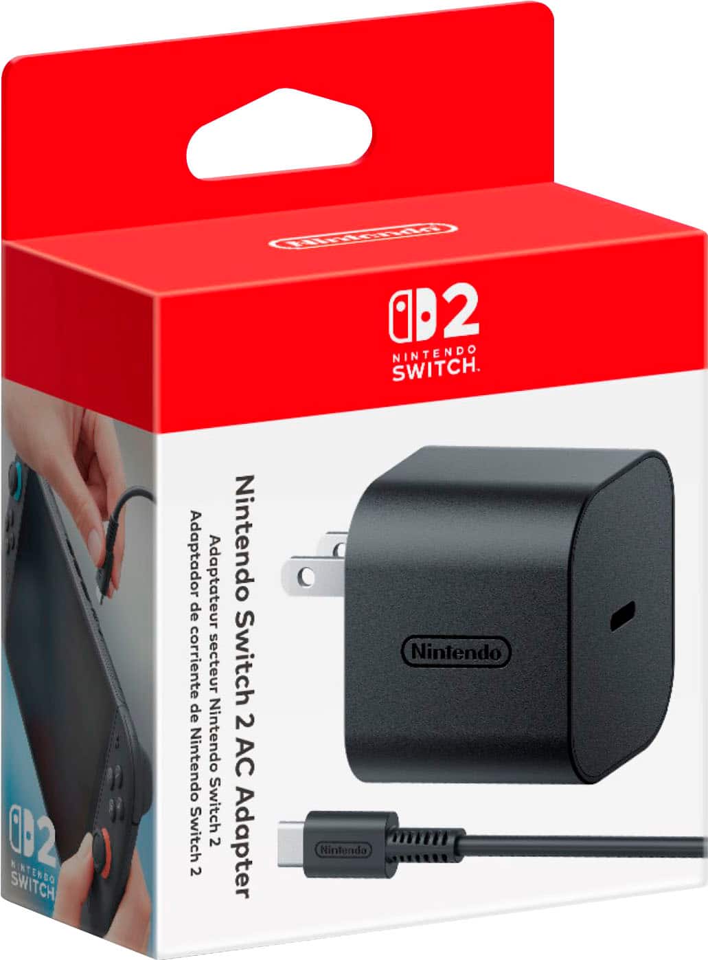 Nintendo - Switch 2 AC Adapter - Black - Front_Zoom