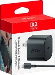 Nintendo Switch 2 AC Adapter - Black - Front_Zoom