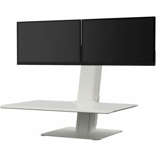 Humanscale - QuickStand Eco, Single Monitor, White - 35 lb Capacity - Height Adjustable - 30" Table Top Width x 19.02" - Unknown