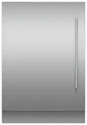 Fisher & Paykel - 24" Integrated Wine Cellar or Beverage Refrigerator Solid Door Panel, Left Hinge - Stainless Steel - Front_Zoom