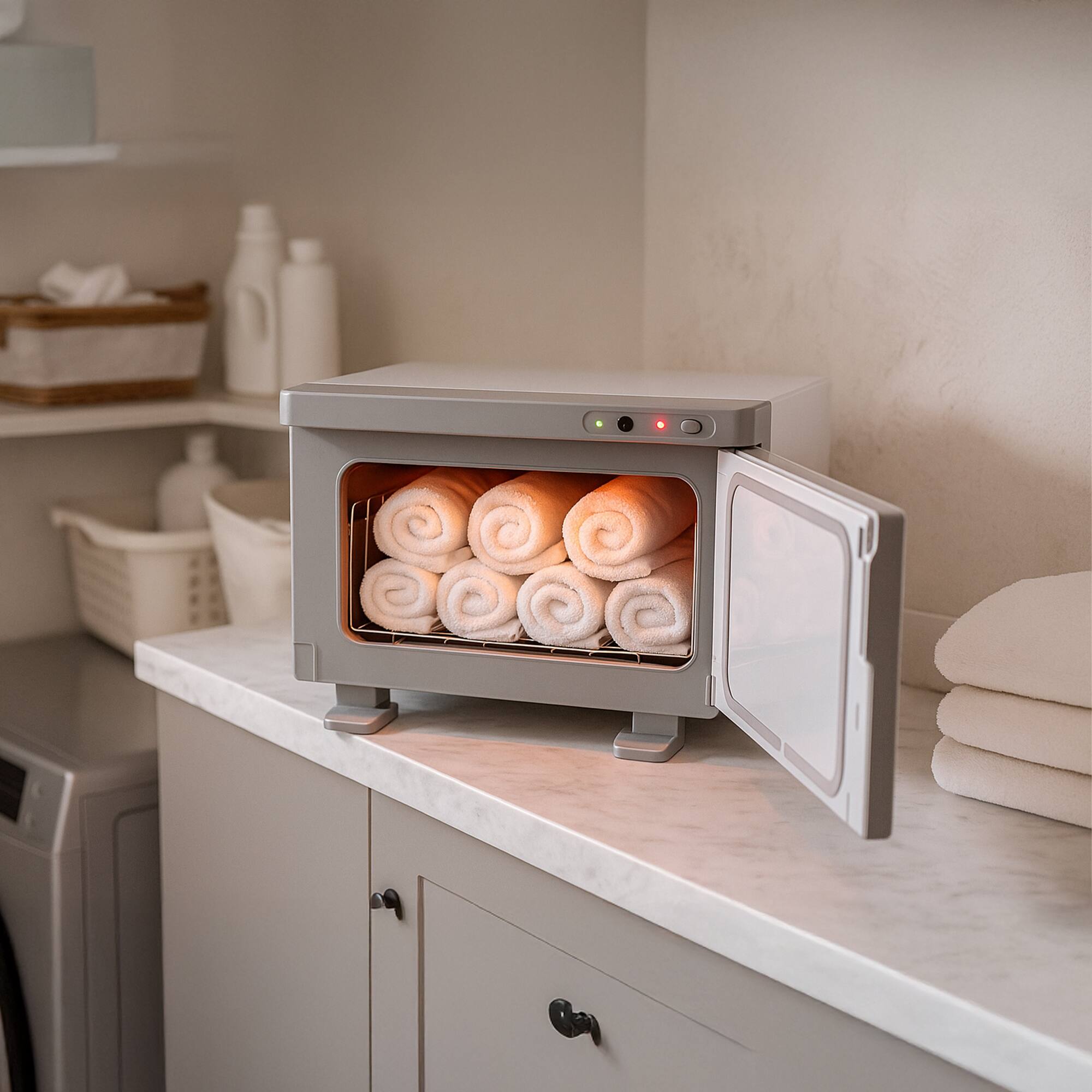Left. Pursonic - Towel Warmer with UV Sterilizer - White.