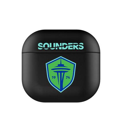 Front. Keyscaper - Seattle Sounders FC Seattle Sounders FC Insignia AirPods 4th Generation Case Cover - No Size - Black.