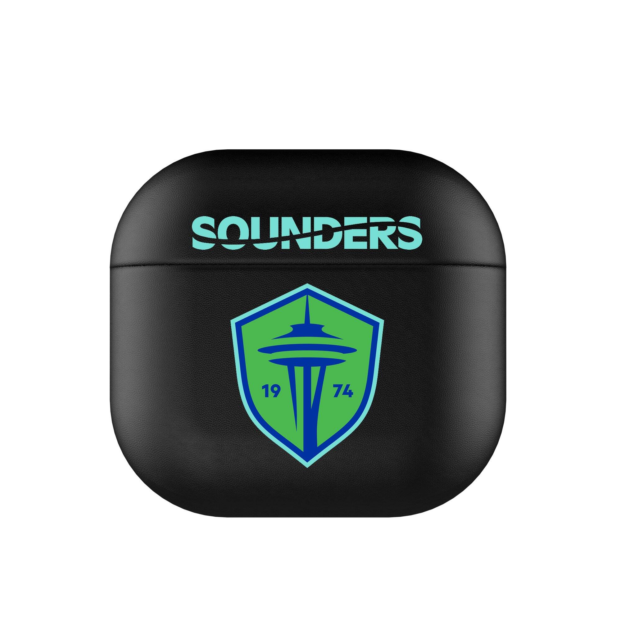 Front. Keyscaper - Seattle Sounders FC Seattle Sounders FC Insignia AirPods 4th Generation Case Cover - No Size - Black.