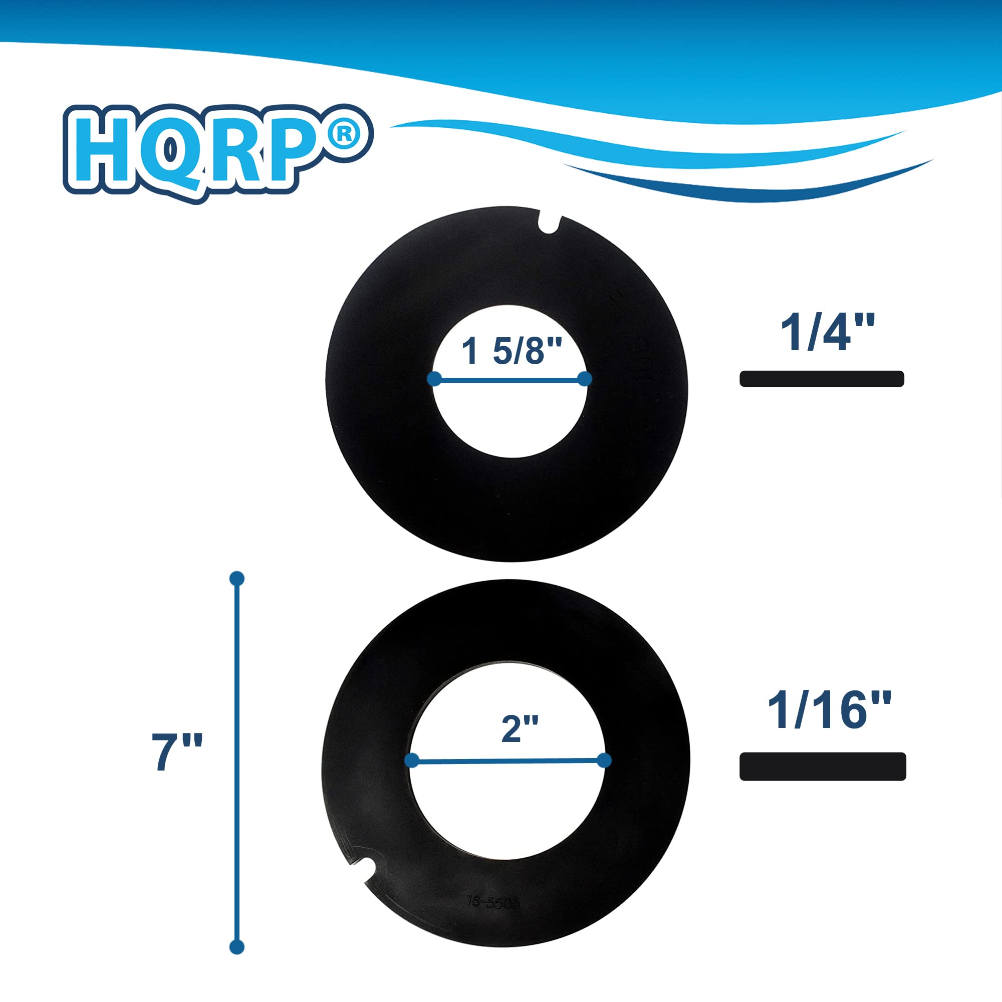 HQRP 1 5/8" 1/4" 7" 2" 1/16" 18-5505