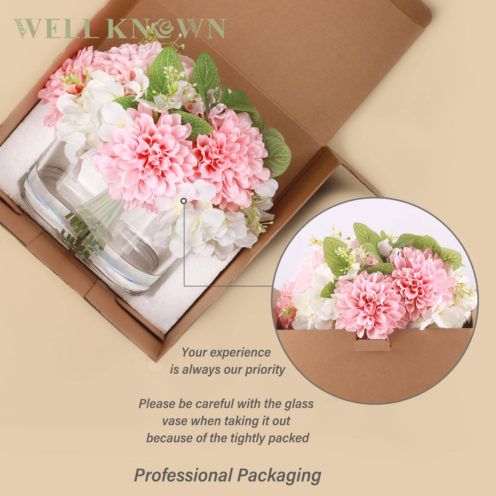 WELL KNOWN

Your experience is always our priority

Please be careful with the glass vase when taking it out because of the tightly packed

Professional Packaging