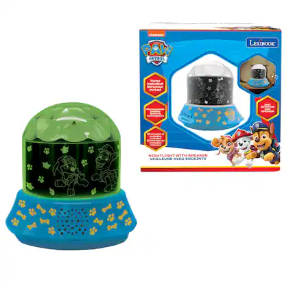 niweloedon PAW PATROL LEXIBOOK Timer included Minuteur inclus se rechargeable battery rechargeable itery attaria ehogende TATSON ALO SPEAKER Le dddes - includton L i mtatons NIGHTLIGHT WITH SPEAKER VEILLEUSE AVEC ENCEINTE