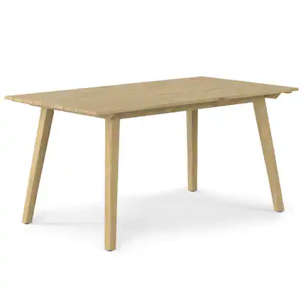 Front. Simpli Home - Kona Outdoor Dining Table - Light Teak.