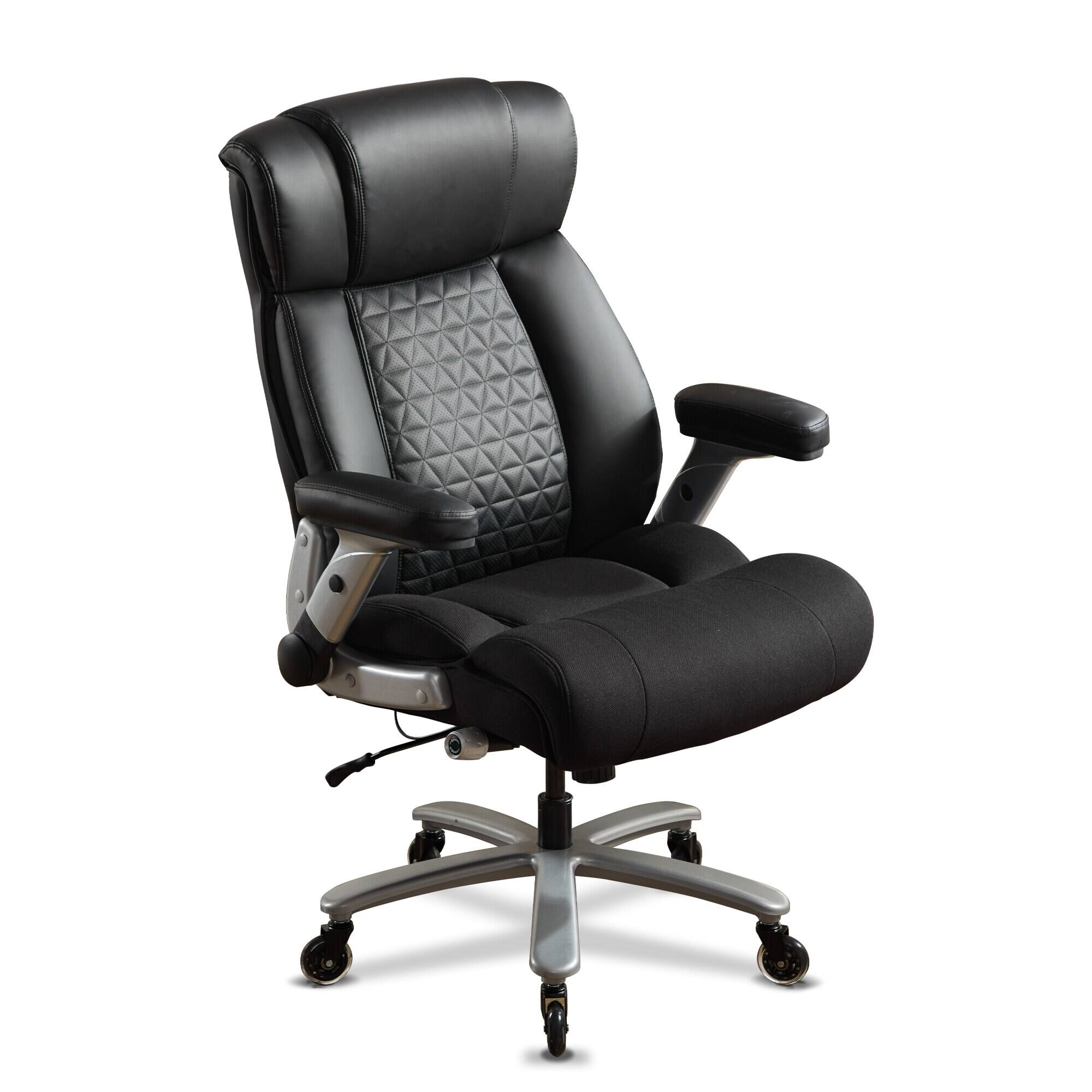 Alt View 5. Bestier - Big and Tall Office Chair with Adjustable Lumbar Support, Ergonomic Executive Office Chair Heavy Duty - Black.