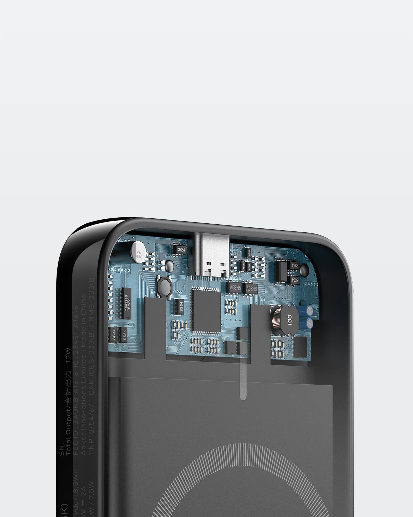 Alt View 3. Anker - Anker 321 MagGo Battery (PowerCore 5K) - Black.