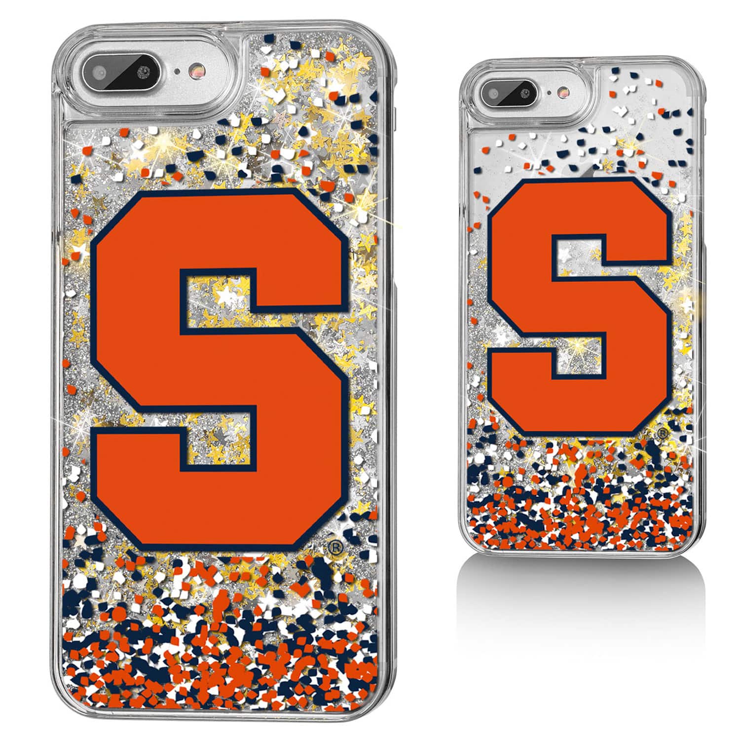 Keyscaper - Syracuse Orange iPhone Glitter Confetti Design Case - Multicolor