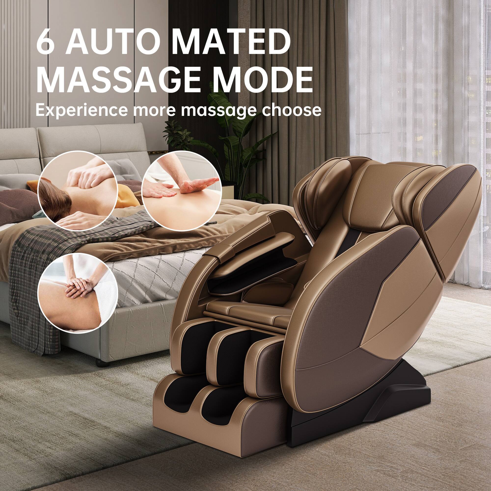 6 AUTO MATED MASSAGE MODE  
Experience more massage choose