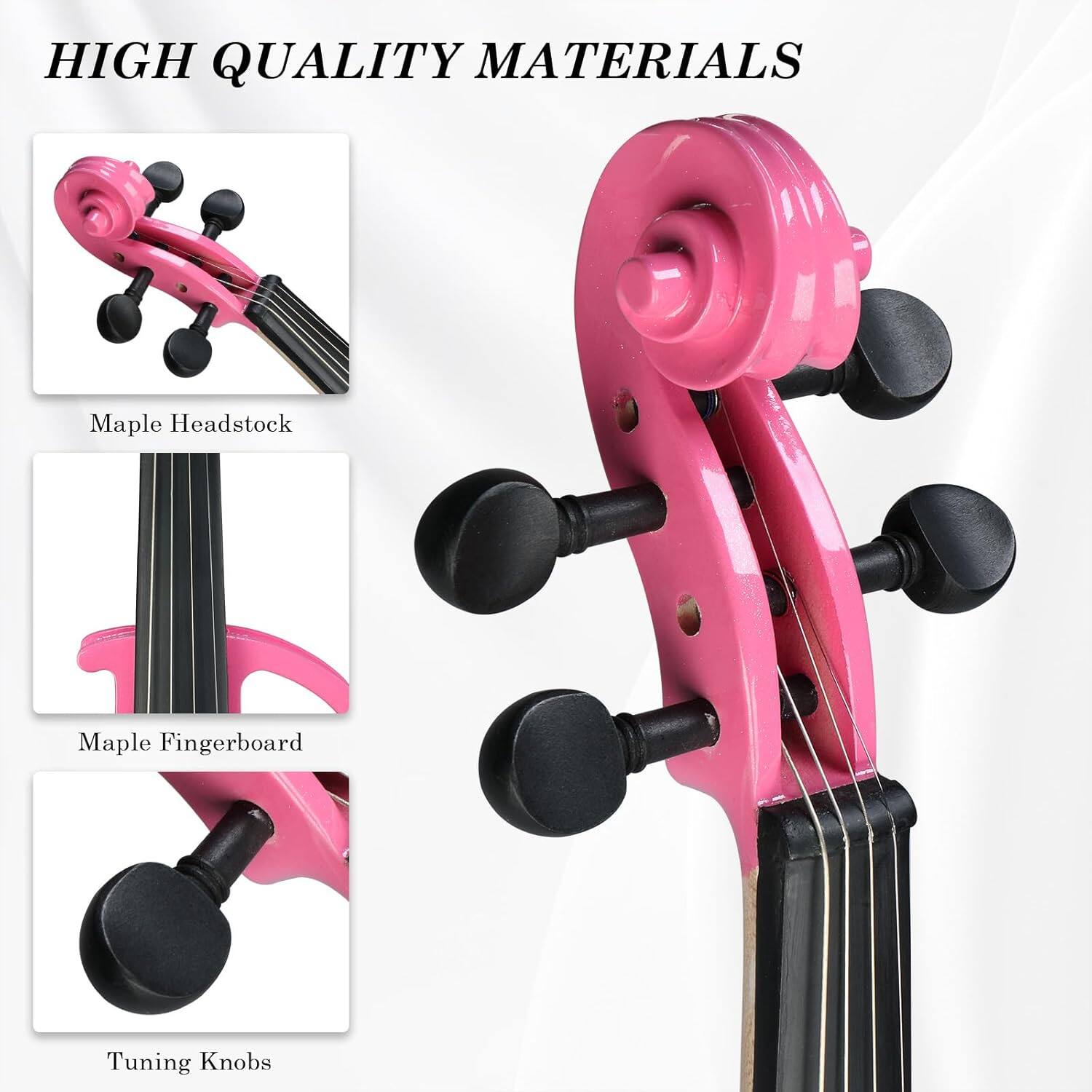 HIGH QUALITY MATERIALS

Maple Headstock

Maple Fingerboard

Tuning Knobs
