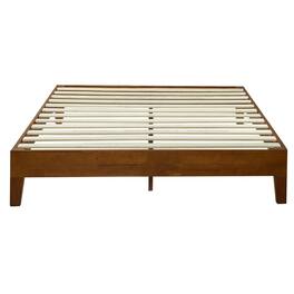 Hivvago - Full size Low Profile Platform Bed Frame - Cherry