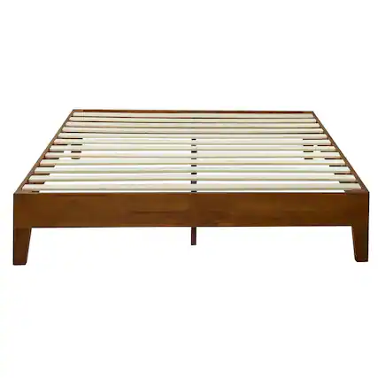 Front. Hivvago - Hivvago Full size Low Profile Platform Bed Frame - Cherry.