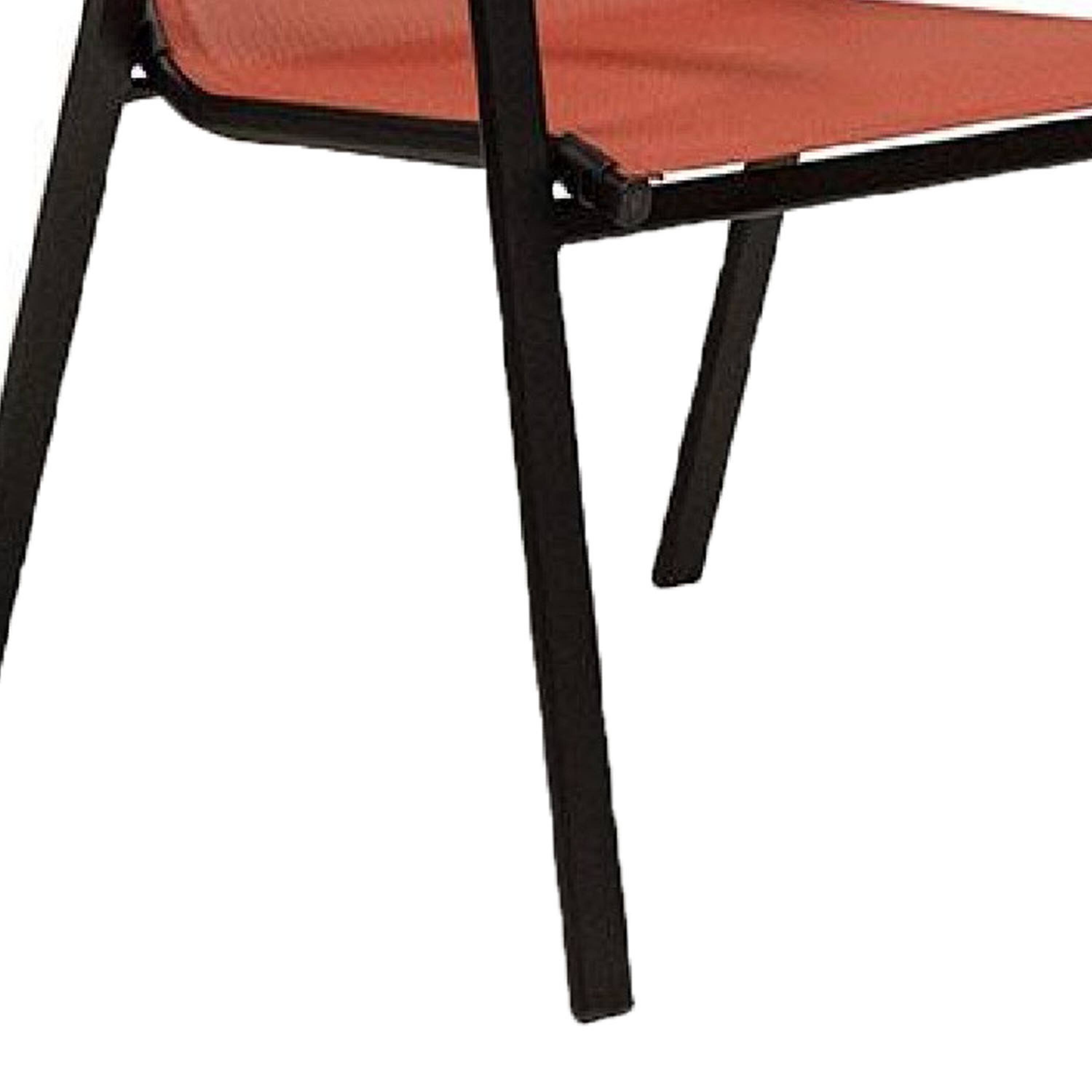 Alt View 3. Manhattan Lane - Feli Outdoor Stacking Chair Set of 2 - Red, Black.